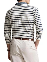 Striped Slub Jersey Long-Sleeve T-Shirt