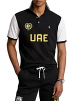 Shield Patch Cotton Mesh Polo Shirt