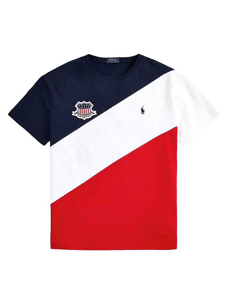 Flag Stripes Cotton T-Shirt