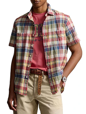 Madras Plaid Cotton Shirt