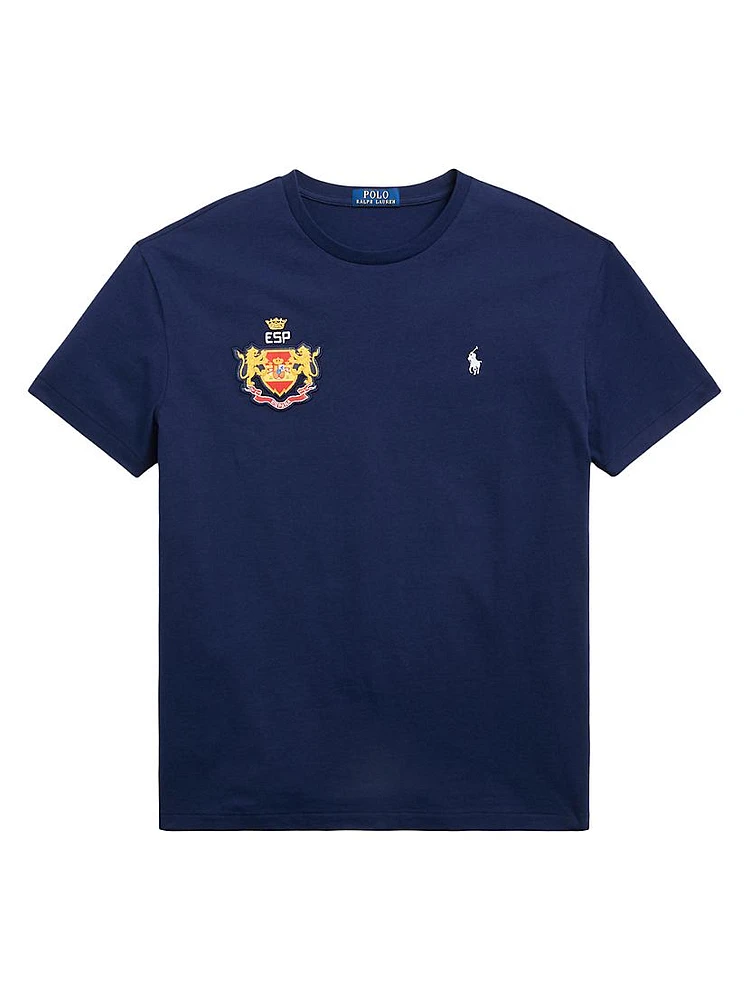 Crest Patch Cotton T-Shirt