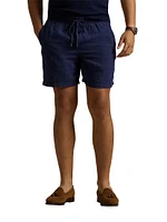 Linen Six-Inch Inseam Shorts