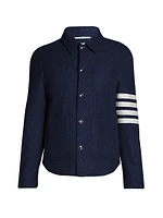 4-Bar Stripe Wool-Blend Utility Jacket