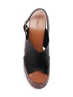 Maxime 140MM Leather Wedge Sandals