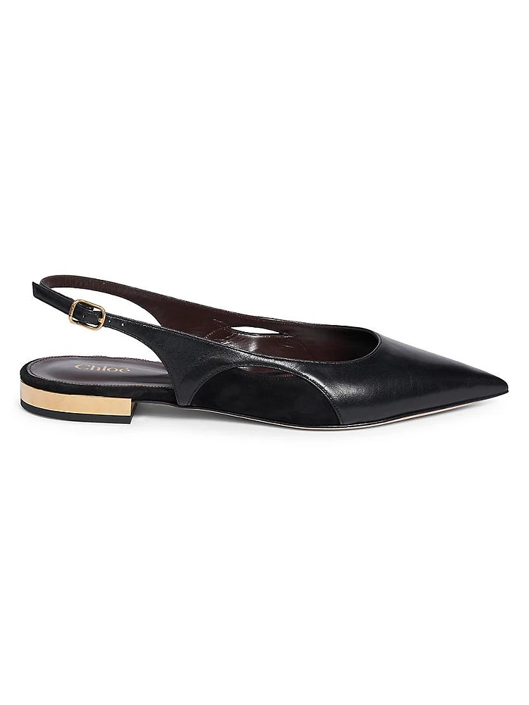 Saada Leather Slingback Flats