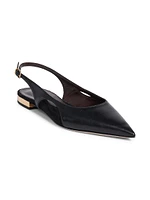 Saada Leather Slingback Flats