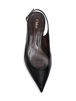 Saada Leather Slingback Flats