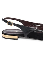 Saada Leather Slingback Flats