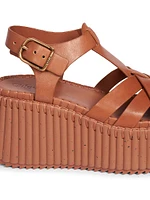 Nama Leather Platform Sandals