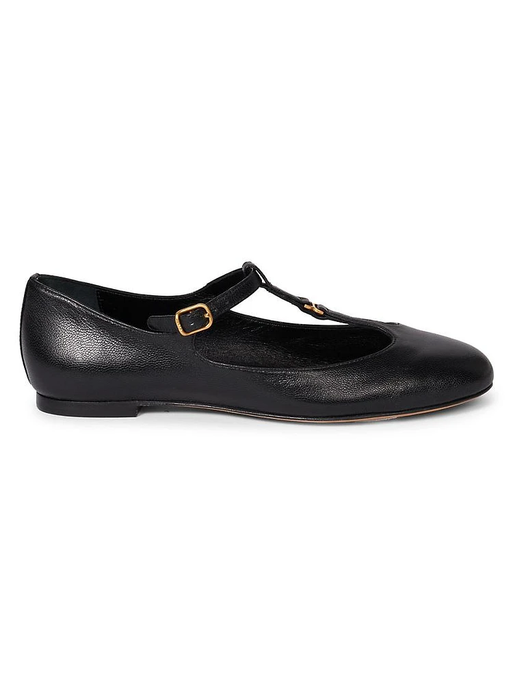 Marcie Leather Ballerina Flats