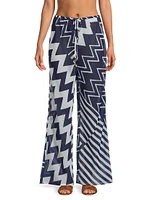 Patchwork Chevron Cover-Up Pants