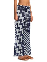 Patchwork Chevron Cover-Up Pants