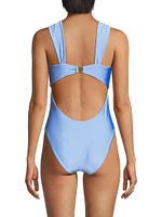 Betsy Knotted Bandeau One-Piece Swimsuit