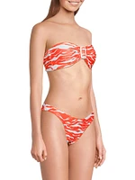 Margot Wild Stripes Bandeau Bikini Top