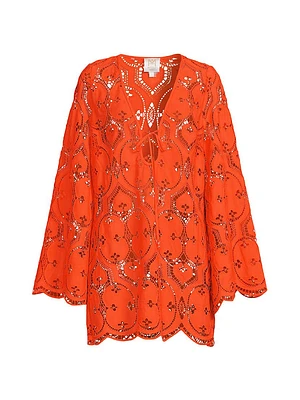 Viara Lace Cover-Up Minidress