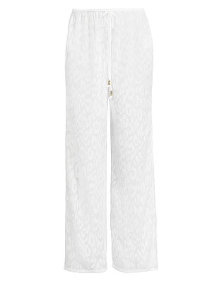 Leopard Jacquard Track Pants
