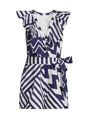 Darcy Stripe Cotton Romper