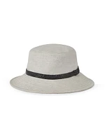 Délavé Linen Bucket Hat with Shiny Band