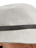 Délavé Linen Bucket Hat with Shiny Band