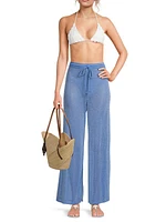 Riviera Metallic Cover-Up Pants