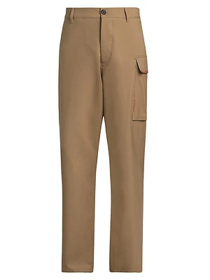 Wool Straight-Leg Trousers