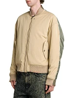 Contrast Split Bomber Jacket