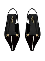 Carine Slingback Pumps Patent Leather