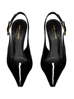 Dune Slingback Pumps Patent Leather