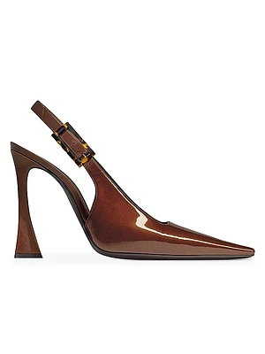 Dune Slingback Pumps in Patent Leather