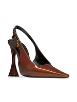 Dune Slingback Pumps in Patent Leather