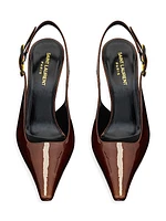 Dune Slingback Pumps in Patent Leather