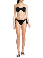 Margot Raffia-Ring Bikini Bottom