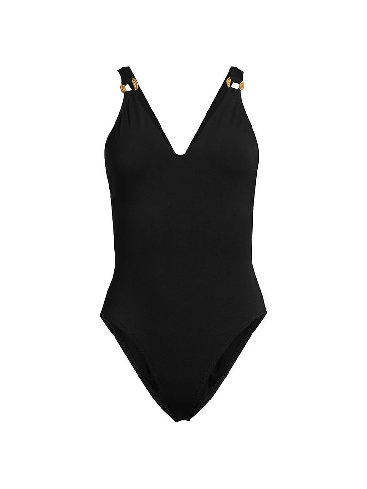 Margot Raffia O-Ring One-Piece