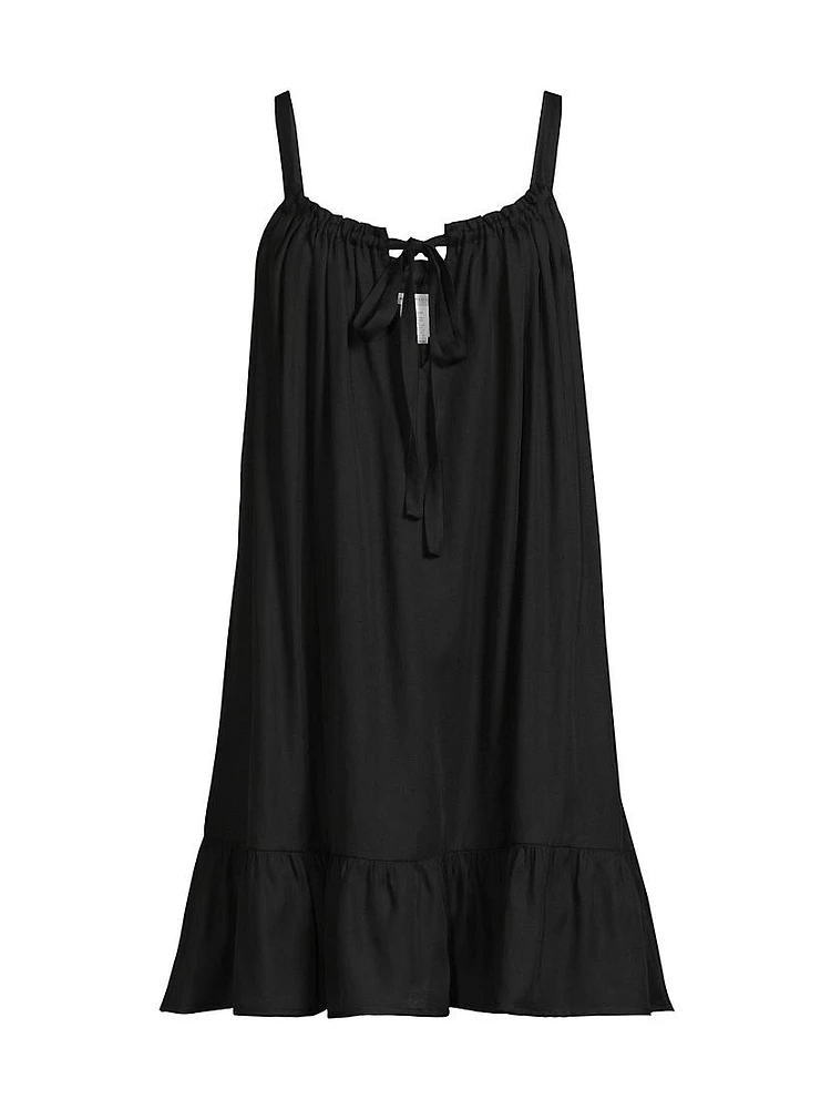 A-Line Split-Neck Dress