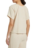 Judith Drawstring Scoopneck Top