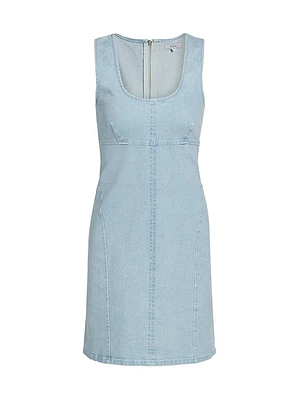 Blaze Denim Scoopneck Minidress