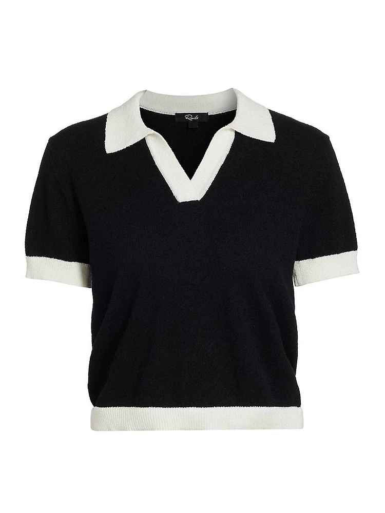 Arya Cotton-Blend Knit Polo Shirt