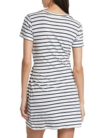 Edie Stripe Cotton Minidress