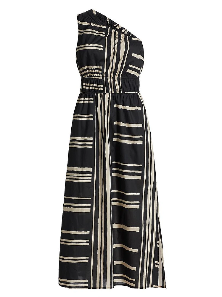 Selani Stripe Cotton Maxi Dress