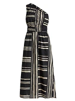 Selani Stripe Cotton Maxi Dress