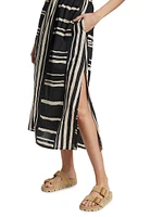 Selani Stripe Cotton Maxi Dress