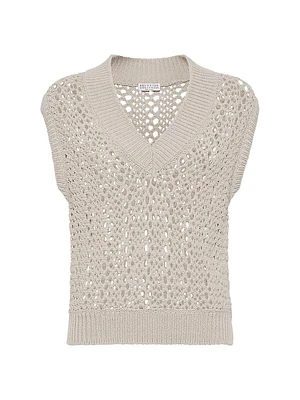 Techno Cotton Mesh Knit Sweater