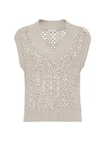 Techno Cotton Mesh Knit Sweater