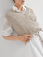 Techno Cotton Mesh Knit Sweater