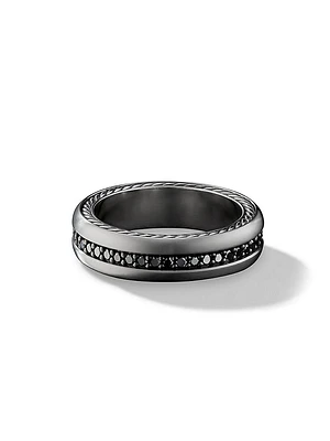 Streamline Band Ring Grey Titanium