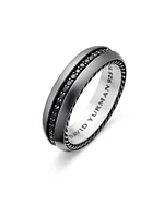 Streamline Band Ring Grey Titanium