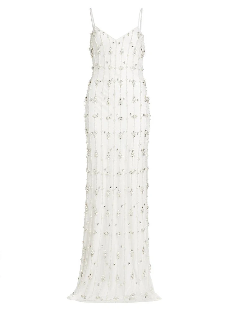 Amora Beaded Sleeveless Gown