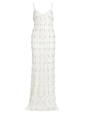 Amora Beaded Sleeveless Gown