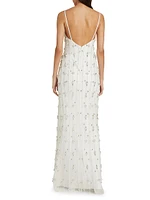 Amora Beaded Sleeveless Gown