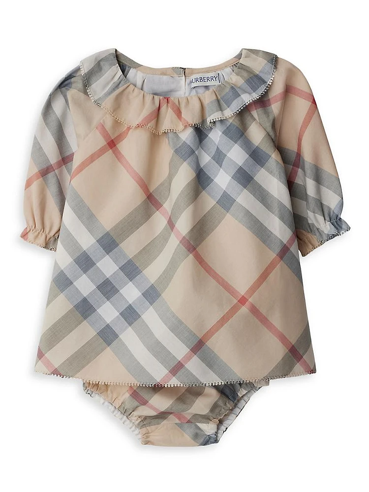 Baby Girl's Emmeline Check Dress & Bloomers